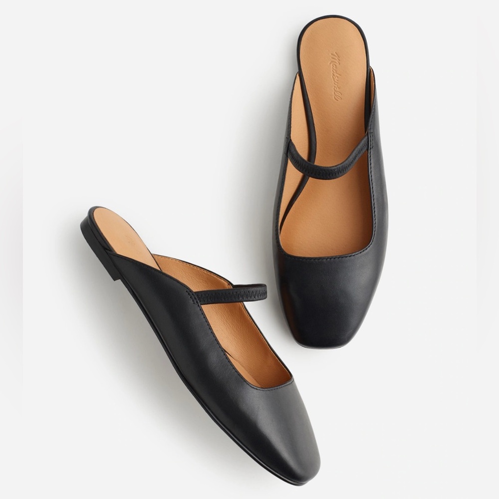Madewell The Greta Ballet Flat Mule Black Women’s Sz 8
